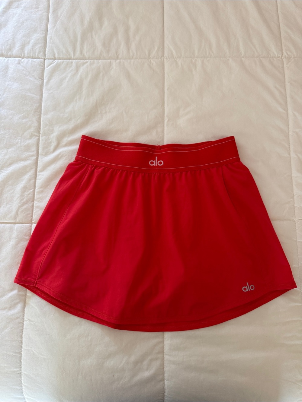 Alo Yoga Match Point Tennis Skirt Red Hot Summer XS - Picture 3 of 9